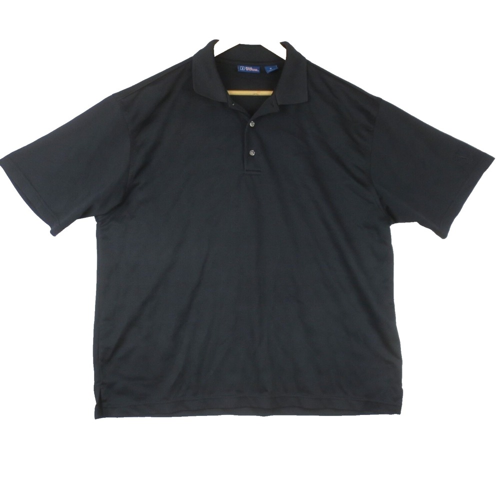 PGA Tour Polo Shirt Mens XL Black Short Sleeve Casual Sports Pro Golf Outdoor
